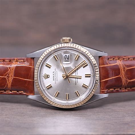 used rolex 1601 leather strap|Rolex 1601 datejust value.